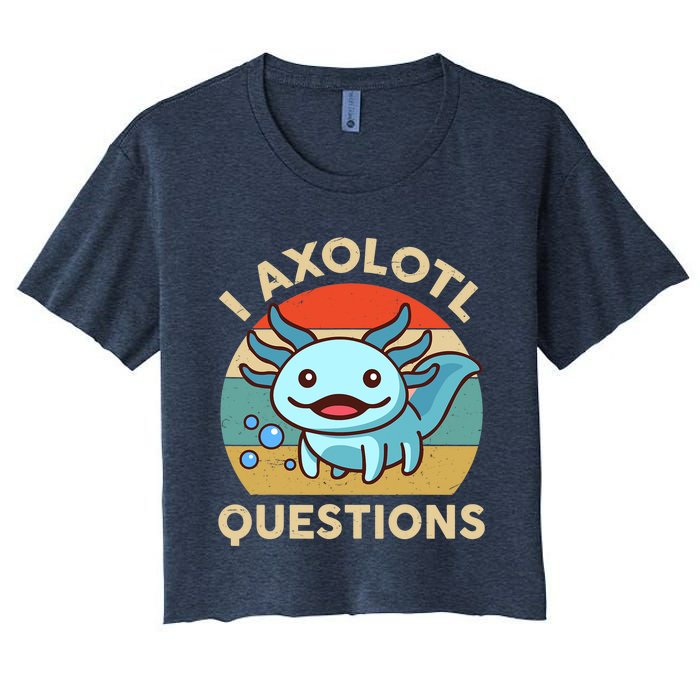 I Axolotl Questions Salamander Plush Axolotl Women's Crop Top Tee