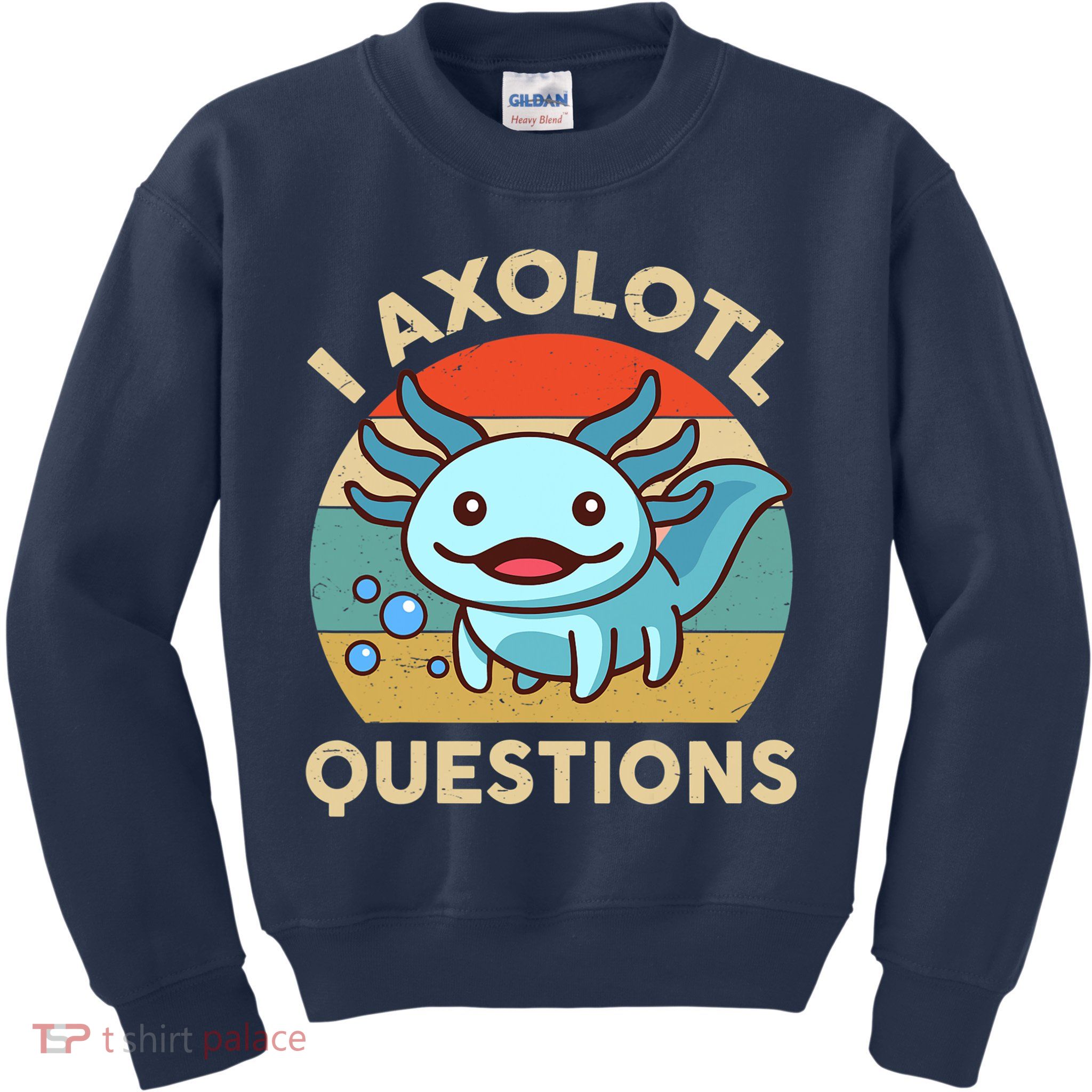 I Axolotl Questions Salamander Plush Axolotl Kids Sweatshirt