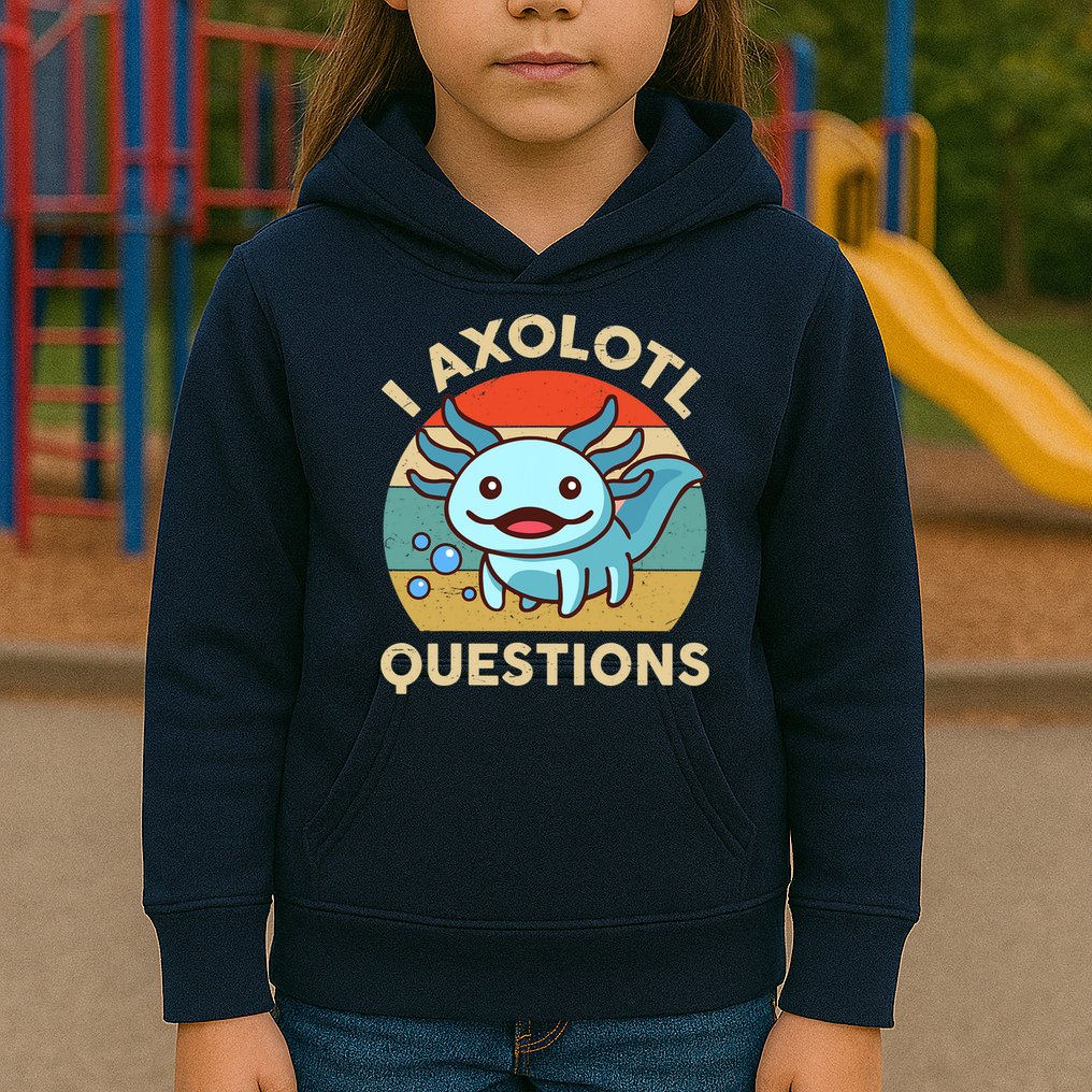 I Axolotl Questions Salamander Plush Axolotl Kids Hoodie