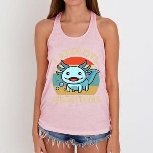 I Axolotl Questions Salamander Plush Axolotl Women's Knotted Racerback Tank