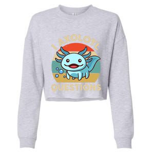 I Axolotl Questions Salamander Plush Axolotl Cropped Pullover Crew