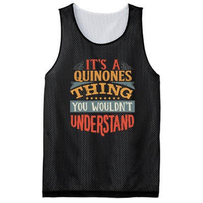 It's A Quinones Thing You Wouldn't Understand Mesh Reversible Basketball Jersey Tank