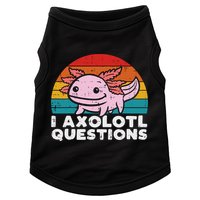 I Axolotl Questions Retro Vintage Funny Cute Axolotl   Doggie Tank