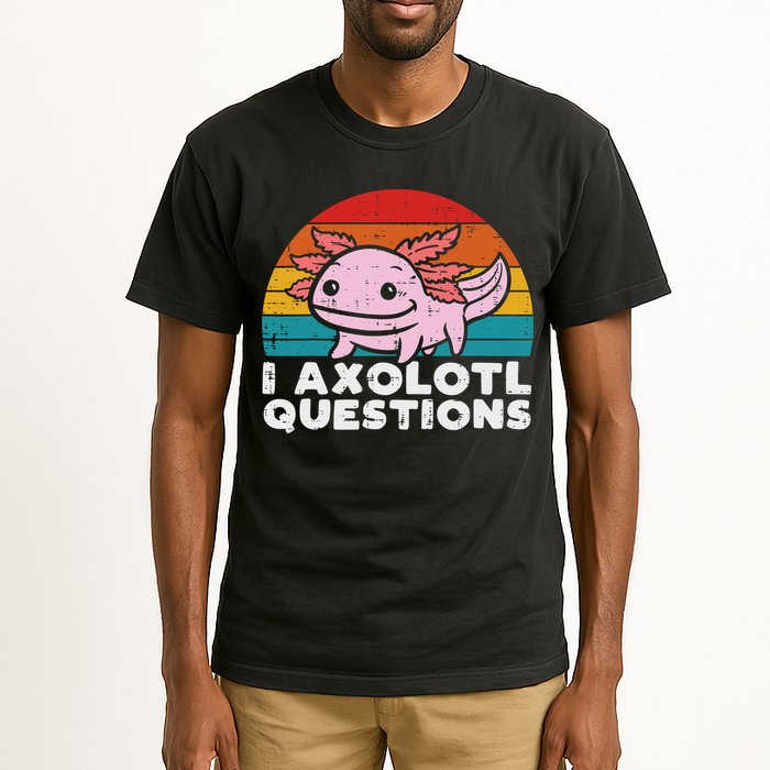 I Axolotl Questions Retro Vintage Funny Cute Axolotl   Tall T-Shirt