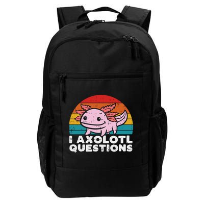 I Axolotl Questions Retro Vintage Funny Cute Axolotl   Backpack