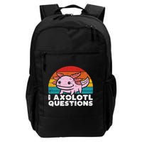 I Axolotl Questions Retro Vintage Funny Cute Axolotl   Backpack