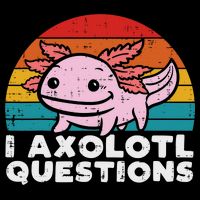 I Axolotl Questions Retro Vintage Funny Cute Axolotl   Bucket Hat