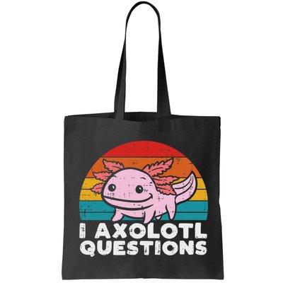 I Axolotl Questions Retro Vintage Funny Cute Axolotl   Bag