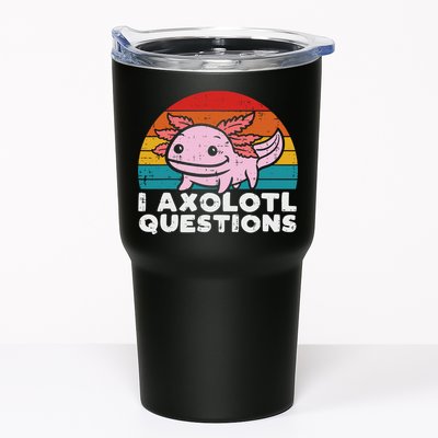 I Axolotl Questions Retro Vintage Funny Cute Axolotl   Tumbler