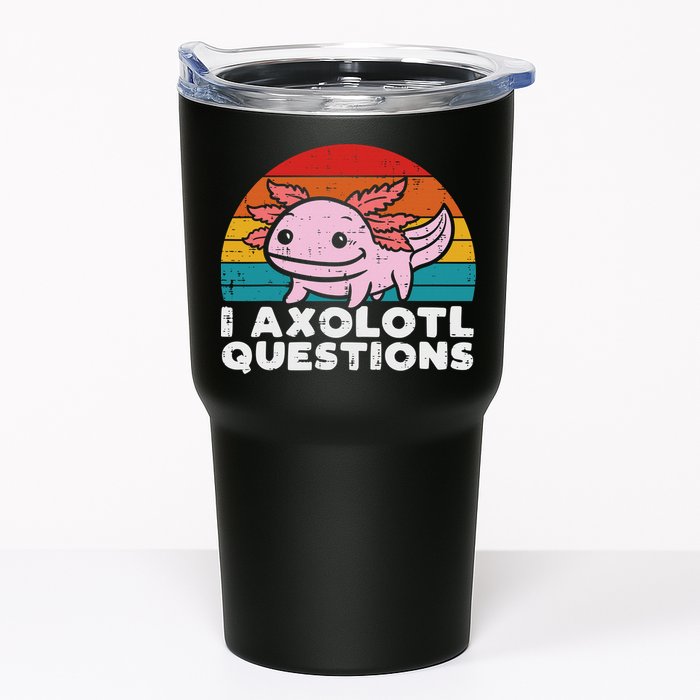 I Axolotl Questions Retro Vintage Funny Cute Axolotl   Tumbler