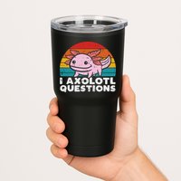 I Axolotl Questions Retro Vintage Funny Cute Axolotl   Tumbler