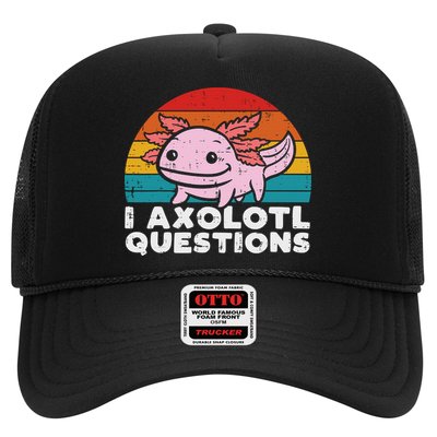 I Axolotl Questions Retro Vintage Funny Cute Axolotl   Trucker Hat