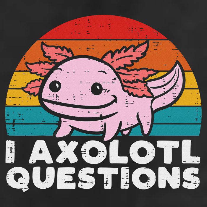 I Axolotl Questions Retro Vintage Funny Cute Axolotl   Hat