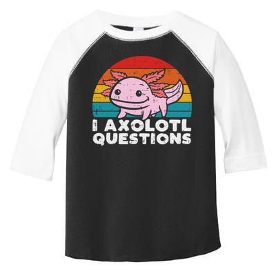 I Axolotl Questions Retro Vintage Funny Cute Axolotl   Toddler Fine Jersey T-Shirt