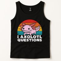 I Axolotl Questions Retro Vintage Funny Cute Axolotl   Tank Top