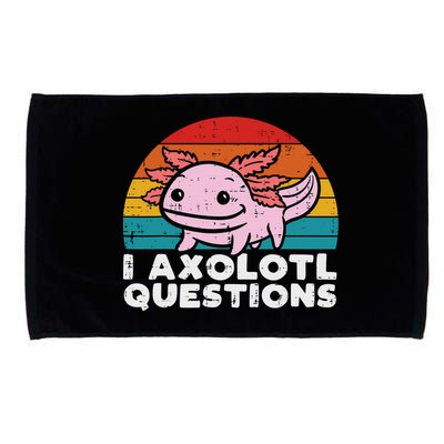 I Axolotl Questions Retro Vintage Funny Cute Axolotl   Microfiber Hand Towel