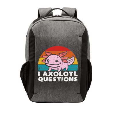 I Axolotl Questions Retro Vintage Funny Cute Axolotl   Vector Backpack