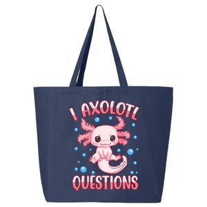 I Axolotl Questions Funny Axolotl Saying For Wo Girl 25L Jumbo Tote