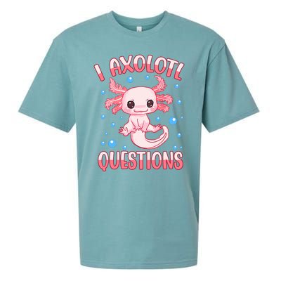 I Axolotl Questions Funny Axolotl Saying For Wo Girl Sueded Cloud Jersey T-Shirt