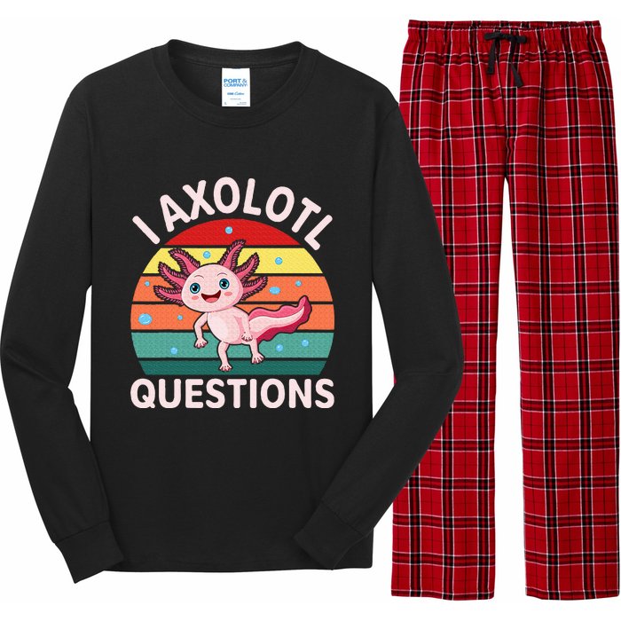 I Axolotl Questions Cute Axolotl Long Sleeve Pajama Set