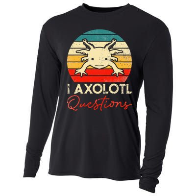 I Axolotl Questions Vintage Kawaii Axolotl Cooling Performance Long Sleeve Crew