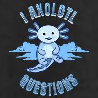 I Axolotl Questions Blue Axolotl Design Garment-Dyed Fleece Hoodie