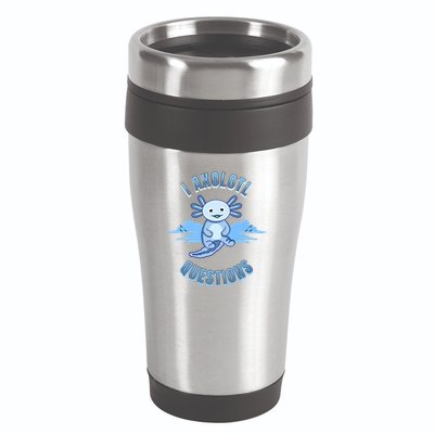 I Axolotl Questions Blue Axolotl Design 16oz Travel Tumbler