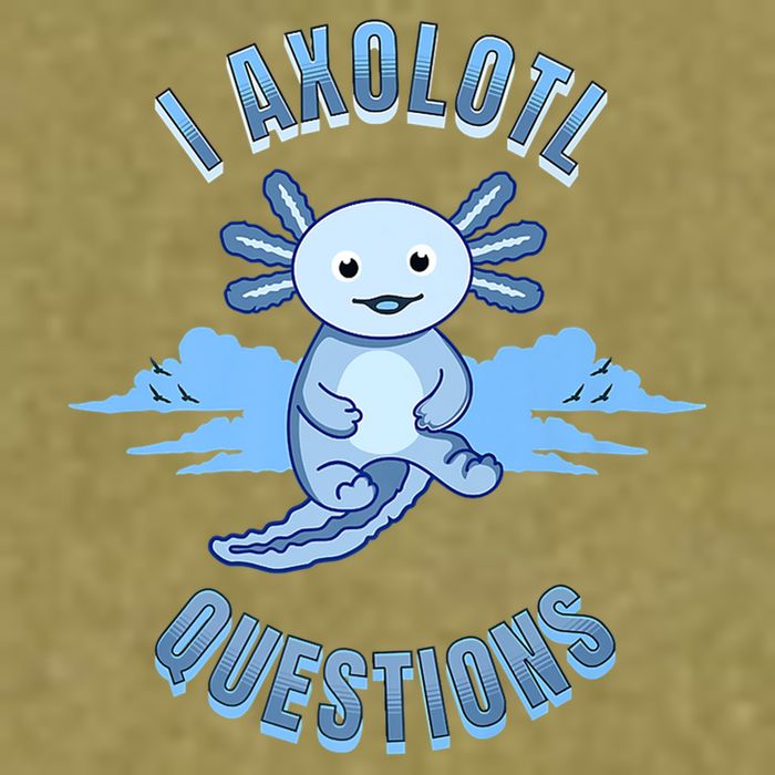 I Axolotl Questions Blue Axolotl Design Garment-Dyed Women's Muscle Tee