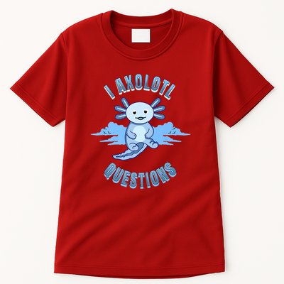 I Axolotl Questions Blue Axolotl Design Tall T-Shirt