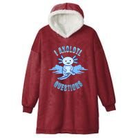 I Axolotl Questions Blue Axolotl Design Hooded Wearable Blanket