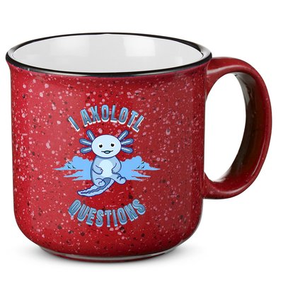 I Axolotl Questions Blue Axolotl Design 15oz Campfire Ceramic Mug