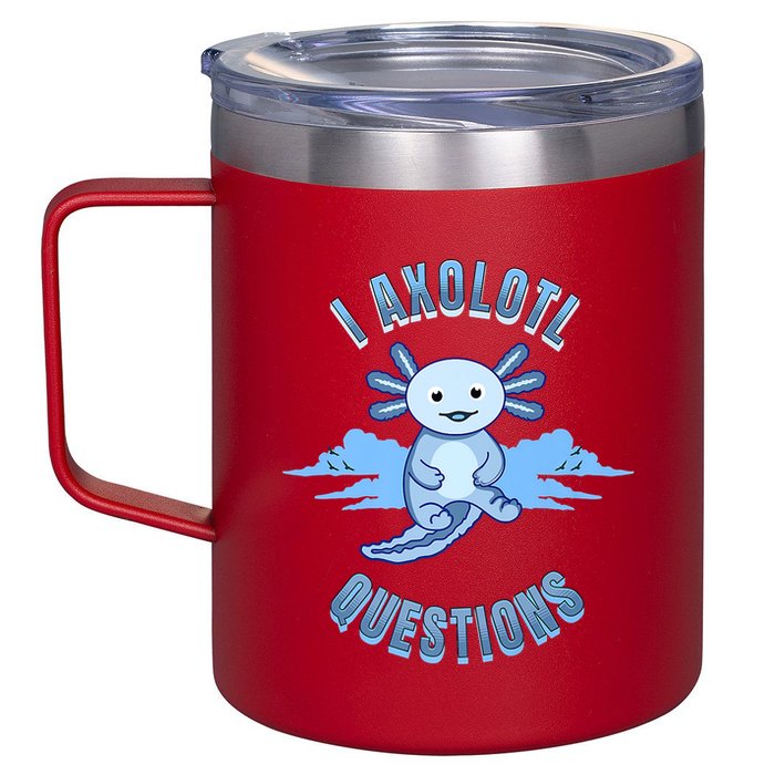 I Axolotl Questions Blue Axolotl Design 12oz Stainless Steel Coffee Mug