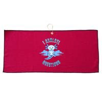 I Axolotl Questions Blue Axolotl Design Large Microfiber Waffle Golf Towel