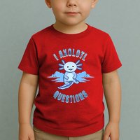 I Axolotl Questions Blue Axolotl Design Toddler T-Shirt