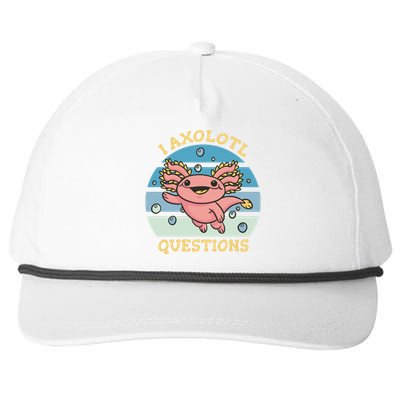 I Axolotl Questions Snapback Five-Panel Rope Hat