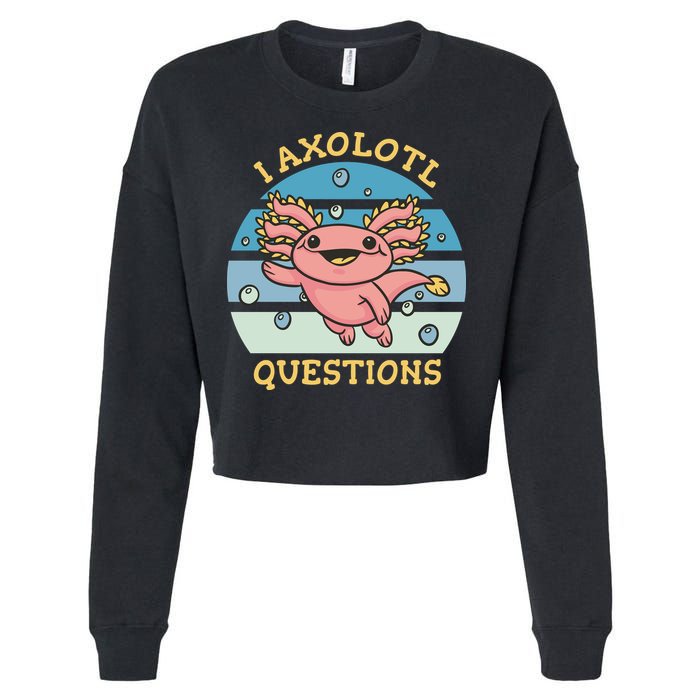 I Axolotl Questions Cropped Pullover Crew
