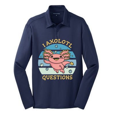 I Axolotl Questions Silk Touch Performance Long Sleeve Polo