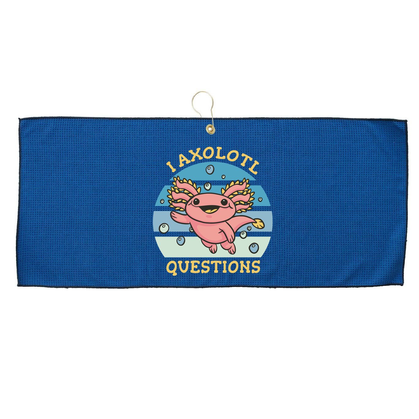 I Axolotl Questions Large Microfiber Waffle Golf Towel