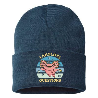 I Axolotl Questions Sustainable Knit Beanie
