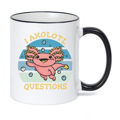 I Axolotl Questions Retro Cute 11oz Black Color Changing Mug