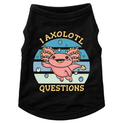 I Axolotl Questions Retro Cute Doggie Tank