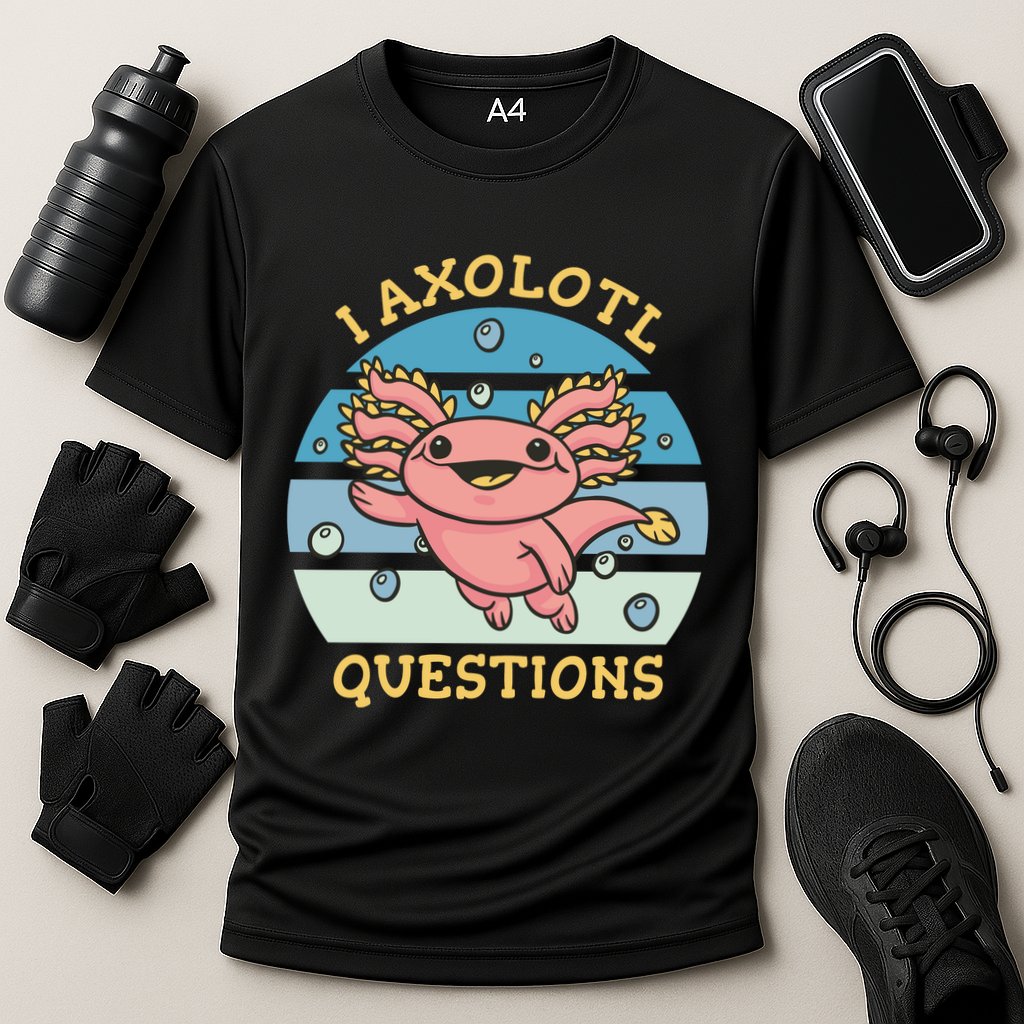 I Axolotl Questions Retro Cute Performance Shirt
