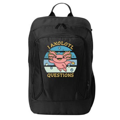 I Axolotl Questions Retro Cute City Backpack