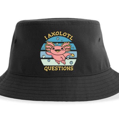 I Axolotl Questions Retro Cute Sustainable Bucket Hat
