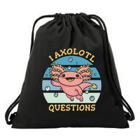 I Axolotl Questions Retro Cute Drawstring Bag