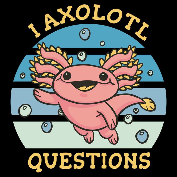 I Axolotl Questions Retro Cute Drawstring Bag