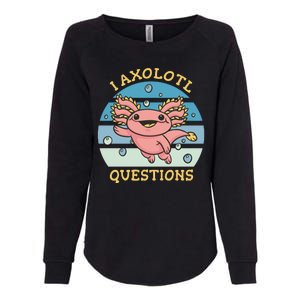 I Axolotl Questions Retro Cute Womens California Wash Sweatshirt