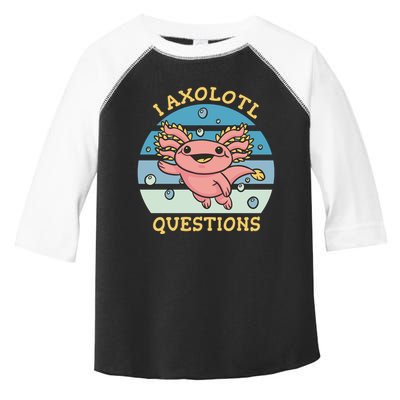 I Axolotl Questions Retro Cute Toddler Fine Jersey T-Shirt