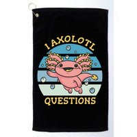 I Axolotl Questions Retro Cute Golf Towel