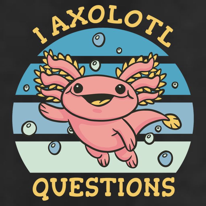 I Axolotl Questions Retro Cute Golf Towel